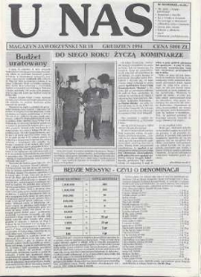 U Nas : miesięcznik jaworzyński, 1994, nr 18