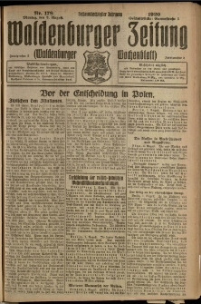 Waldenburger Zeitung, Jg. 66, 1920, nr 178