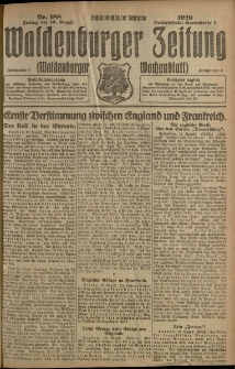 Waldenburger Zeitung, Jg. 66, 1920, nr 188