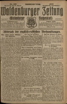 Waldenburger Zeitung, Jg. 66, 1920, nr 199