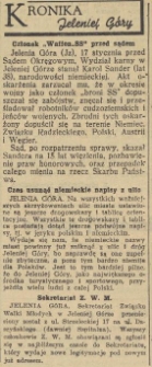 Kronika Jeleniej Góry : Członek "Waffen.SS" przed sądem