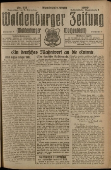 Waldenburger Zeitung, Jg. 66, 1920, nr 211