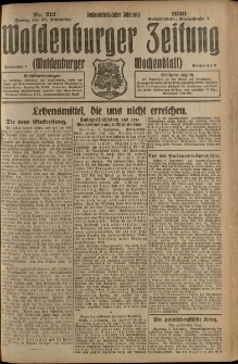 Waldenburger Zeitung, Jg. 66, 1920, nr 212