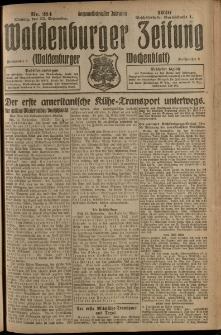 Waldenburger Zeitung, Jg. 66, 1920, nr 214