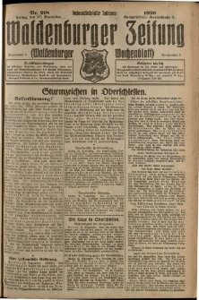 Waldenburger Zeitung, Jg. 66, 1920, nr 218
