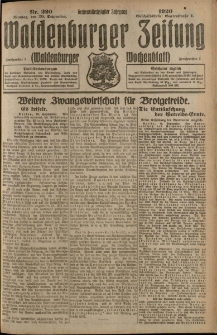 Waldenburger Zeitung, Jg. 66, 1920, nr 220