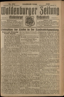 Waldenburger Zeitung, Jg. 66, 1920, nr 222