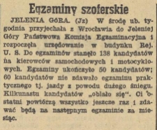 Egzaminy Szoferskie