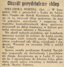 Okradł przydzielony sklep