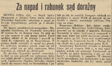 Za napad i rabunek sąd doraźny