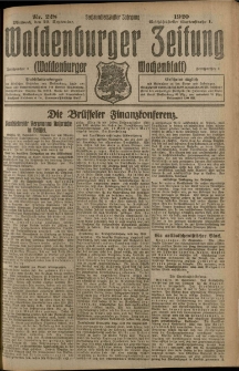 Waldenburger Zeitung, Jg. 66, 1920, nr 228