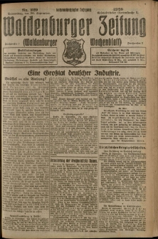 Waldenburger Zeitung, Jg. 66, 1920, nr 229
