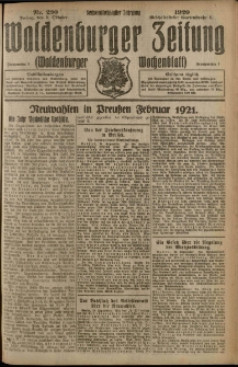 Waldenburger Zeitung, Jg. 66, 1920, nr 230