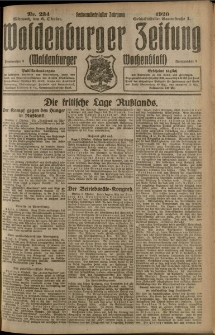 Waldenburger Zeitung, Jg. 66, 1920, nr 234