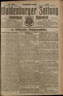 Waldenburger Zeitung, Jg. 66, 1920, nr 235