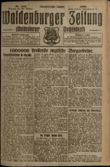 Waldenburger Zeitung, Jg. 66, 1920, nr 244