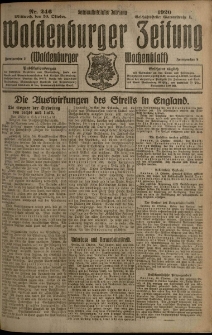 Waldenburger Zeitung, Jg. 66, 1920, nr 246