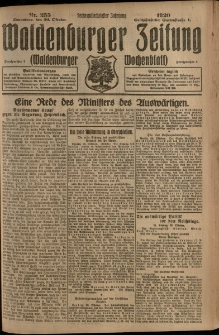 Waldenburger Zeitung, Jg. 66, 1920, nr 255