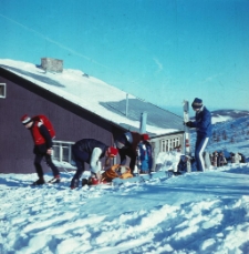 Narciarze na stoku (fot. 2) [Dokument ikonograficzny]