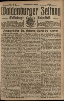 Waldenburger Zeitung, Jg. 66, 1920, nr 270