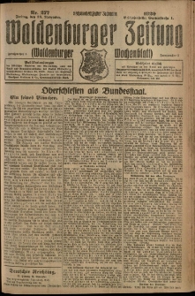 Waldenburger Zeitung, Jg. 66, 1920, nr 277