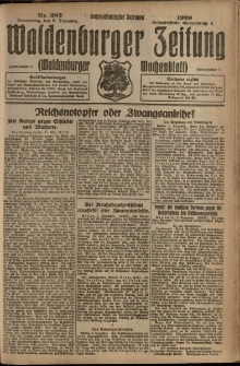 Waldenburger Zeitung, Jg. 66, 1920, nr 282