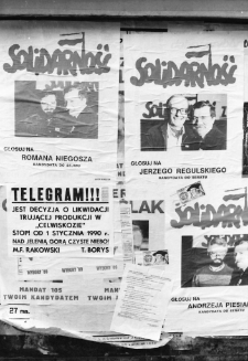 Plakaty wyborcze 1989 (fot. 1) [Dokument ikonograficzny]