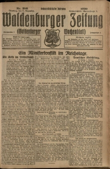 Waldenburger Zeitung, Jg. 66, 1920, nr 286