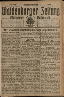 Waldenburger Zeitung, Jg. 66, 1920, nr 289