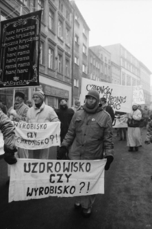 Jelenia Góra - protest przeciwko budowie kopalni w Czarnowie (fot. 3) [Dokument ikonograficzny]