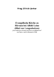 Evangelische Kirche zu Hörsum bei Alfeld Leine (filial von Langenholzen) [Dokument elektroniczny]