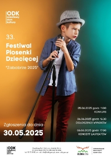 33. Festiwal Piosenki Dziecięcej "Zabobrze 2025" - plakat [Dokument życia społecznego]