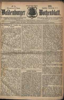 Waldenburger Wochenblatt, Jg. 28, 1882, nr 5