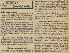 Kronika Jeleniej Góry : Cechy jeleniogórskie na rzecz wrocławskiej W.S.H.