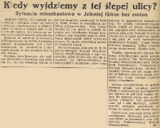 Kiedy wyjdziemy z tej ślepej ulicy? Sytuacja mieszkaniowa w Jeleniej Górze bez zmian