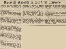 Uroczysta akademia ku czci Armii Czerwonej