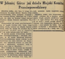 W Jeleniej Górze juz działa Miejski Komitet Przeciwpowodziowy