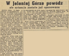 W Jeleniej Górze powódź ale sytuacja już została opanowana