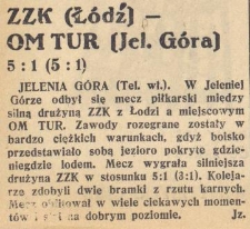 OMTUR (Jel. Góra) wygrał walkowerem