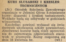 Kurs ślusarski i kreśleń technicznych