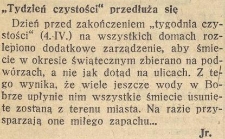 „Tydzień czystości" przedłuża się