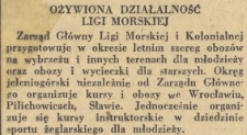 Ożywiona działalność Ligi Morskiej