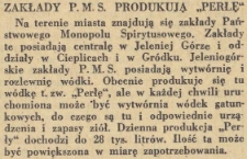 Zakłady P.M.S. produkują "Perłę"