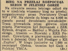Bieg na przejał rozpoczął w Jeleniej Górze