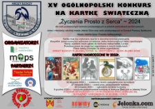 XV Ogólnopolski konkurs na kartkę świąteczną "Życzenia Prosto z Serca" - 2024 - plakat [Dokument życia społecznego]