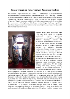 Peregrynacje po historycznym Księstwie Nyskim