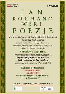 Jan Kochanowski. Poezje - plakat [Dokument życia społecznego]