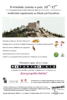 Serdecznie zapraszamy na Piknik pod Chojnikiem - plakat [Dokument życia społecznego]
