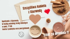 Szczęśliwa kobieta z Ajurwedą - ulotka [Dokument życia społecznego]