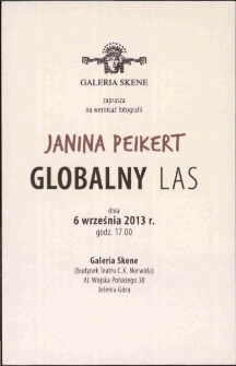 Janina Peikert - "Globalny las" - ulotka [Dokument Życia Społecznego]